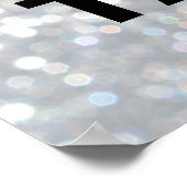 Poster van Sparkly Silver Champagne Party (Hoek)