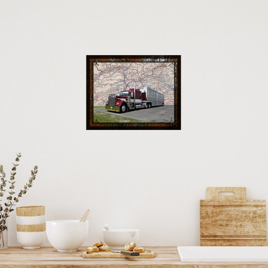 Poster van Spencer #70 W900A-kaart (Keuken)