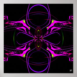 Poster van spinvlinder (pareidolia)