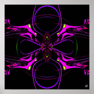 Poster van spinvlinder (pareidolia)