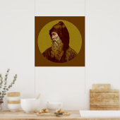 Poster van St. Cyril de Monnik (M 002) 2 (Keuken)