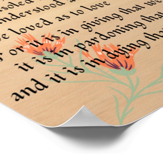 Poster van St. Francis (Hoek)