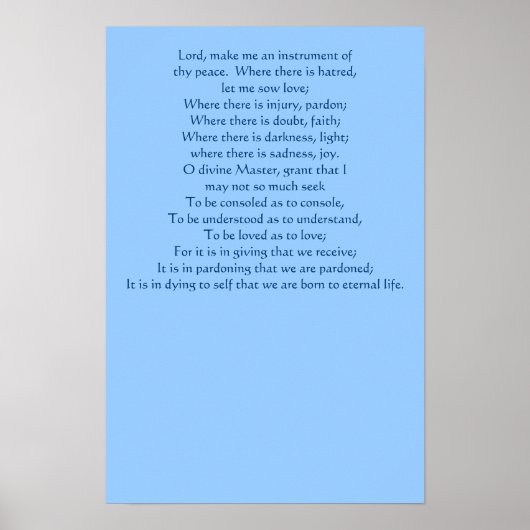 Poster van St. Francis (Voorkant)