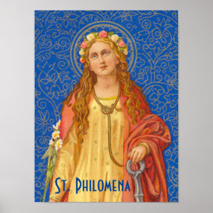 Poster van St. Philomena met Anker (SNV 051)