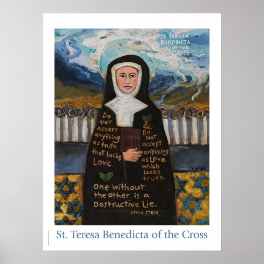 Poster van St. Teresa Benedicta van het Kruis (Voorkant)