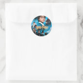 Poster van Steen der Wijzen Ronde Sticker (Tas)