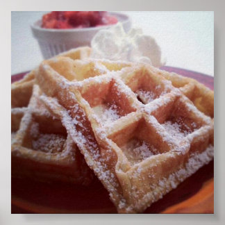 Poster van suikerhoudende wafels en van verse aard