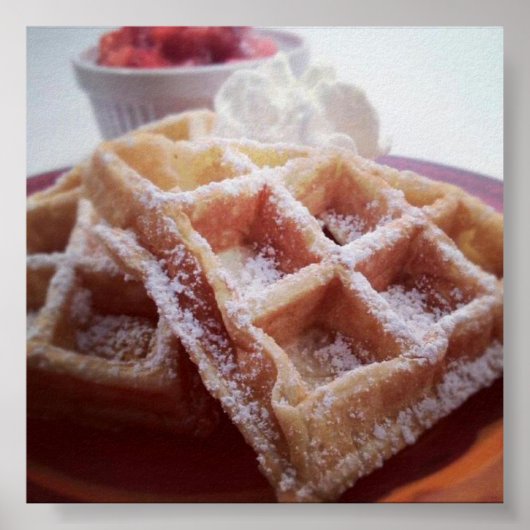 Poster van suikerhoudende wafels en van verse aard (Voorkant)