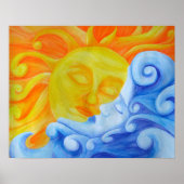 Poster van Sun Moon Waterverf Pencil (Voorkant)