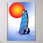 Poster van Surf van de wind (Voorkant)