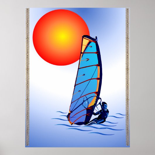 Poster van Surf van de wind (Voorkant)