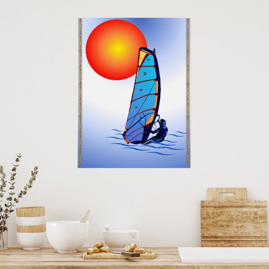 Poster van Surf van de wind (Keuken)