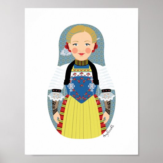 Poster van Swiss Matryoshka (Voorkant)