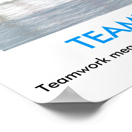 POSTER VAN TEAMWORK-demotivering (Hoek)