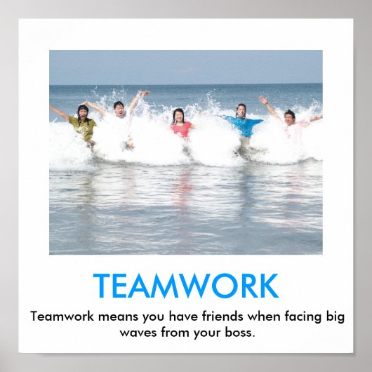 POSTER VAN TEAMWORK-demotivering (Voorkant)