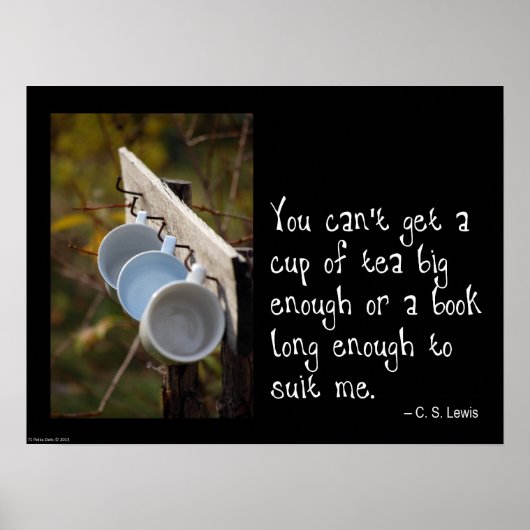 Poster van thee en boeken (Voorkant)