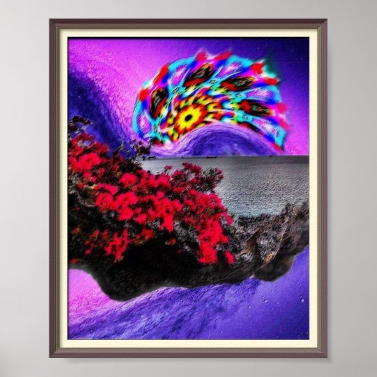 Poster van Trippy Space Floating Island (Voorkant)