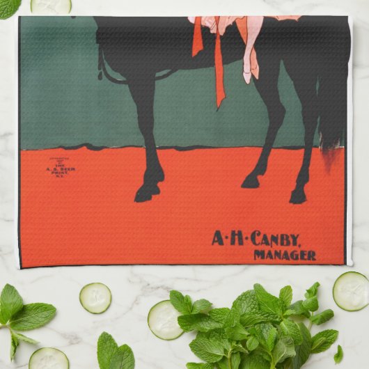 Poster van  uitvoerende kunsten Het circusmeisje Theedoek (Gevouwen)