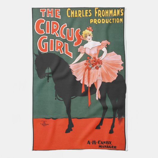 Poster van  uitvoerende kunsten Het circusmeisje Theedoek (Verticaal)