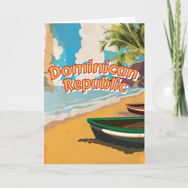 Poster van vakantie in de Dominicaanse Republiek Feestdagen Kaart (Voorkant)