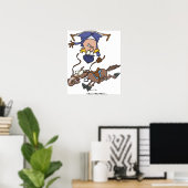 Poster van van een paard vallen (Thuiskantoor)