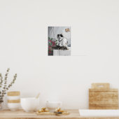 Poster van Vermeer's Cat (Kaylee) (Keuken)