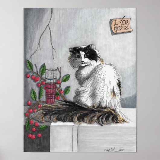 Poster van Vermeer's Cat (Kaylee) (Voorkant)