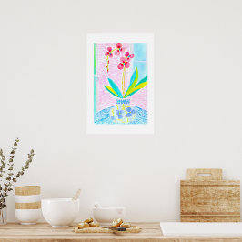 Poster van verse orchideeën