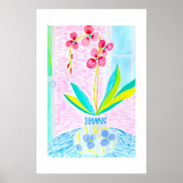 Poster van verse orchideeën