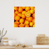 Poster van verse Sinaasappels (Keuken)