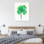 poster van vier bladklaver waterverf canvas afdruk (Insitu (Slaapkamer))