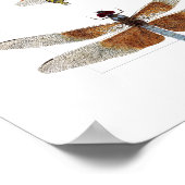 Poster van vijf libellen (Hoek)