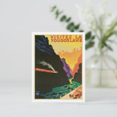 Poster van Visitez La Youvrovie Vintage Art Briefkaart (Staand voorkant)