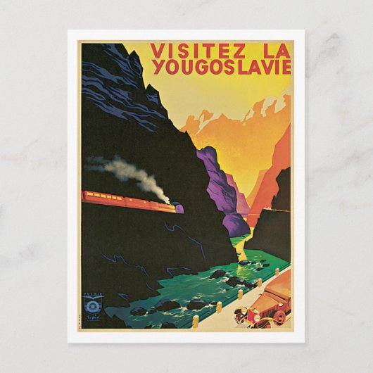 Poster van Visitez La Youvrovie Vintage Art Briefkaart (Voorkant)