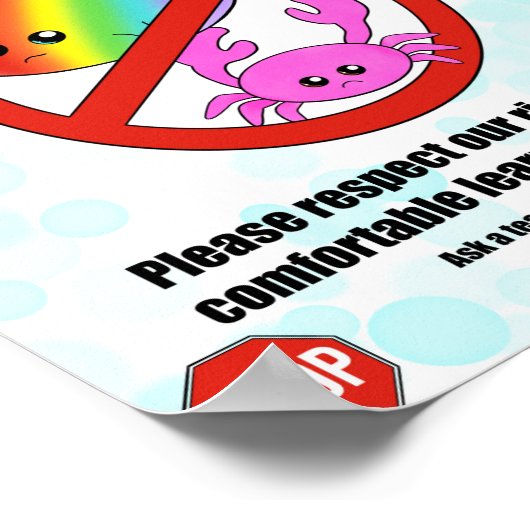 Poster van vissoorten en schelpdieren (Hoek)