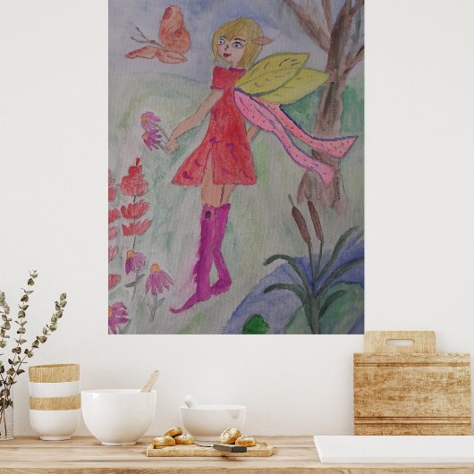 Poster van vlinder (Keuken)