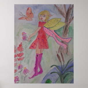 Poster van vlinder
