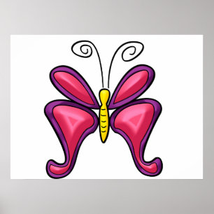 Poster van vlinder