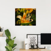 Poster van vlinder (Thuiskantoor)