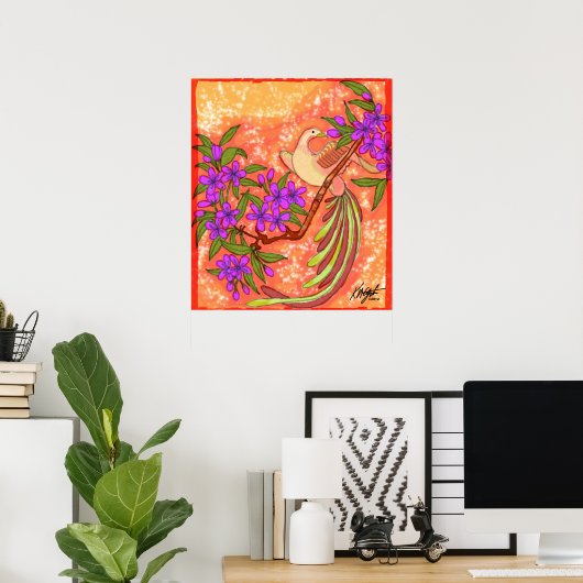 Poster van vogelpest (Thuiskantoor)