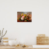 Poster van vogels en bloemen (Keuken)