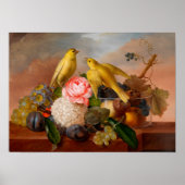 Poster van vogels en bloemen (Voorkant)