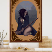 Poster van vrouwelijke Samurai (Keuken)
