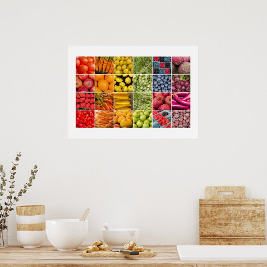 Poster van vruchten en groenten (Keuken)