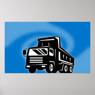 poster van vuilniswagen