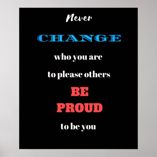 Poster van waarde nooit wijzigen (Voorkant)