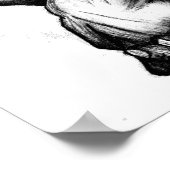 Poster van wandkunst - liefdescitaat en houtskoolt (Hoek)