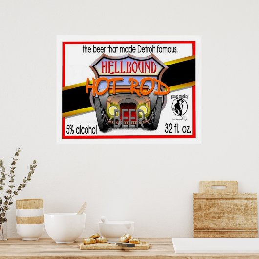 poster van warm staafbier (Keuken)