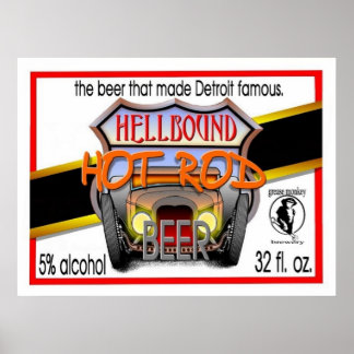 poster van warm staafbier