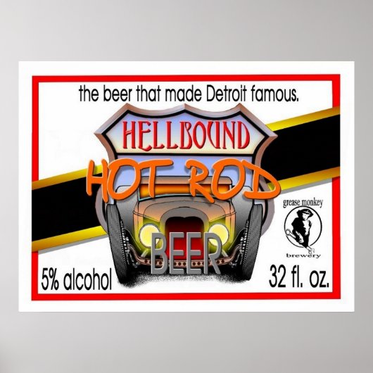 poster van warm staafbier (Voorkant)